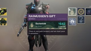 How To Get quotRasmussens Giftquot Emblem  Forge Glyph Puzzle Destiny 2 Black Armory [upl. by Edahc]