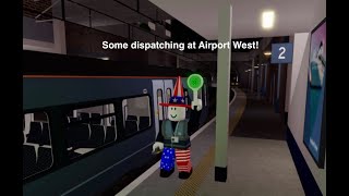 Roblox Stepford County Railway Some Dispatching at Airport West [upl. by Hgierb]