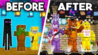 I BUILT my own FNAF 1 Pizzeria in Minecraft PE [upl. by Sontich]