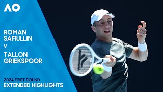 Roman Safiullin v Tallon Griekspoor Extended Highlights  Australian Open 2024 First Round [upl. by Asin]