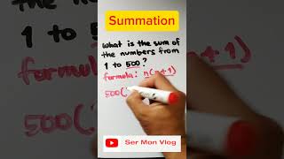 Summation maths shorts summation mathematics [upl. by Ellwood]