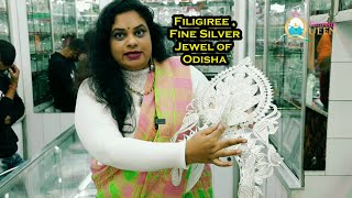 filigree jewellery making in Cuttack silver market Silver Mukut design Crown of Goddess [upl. by Assillem]