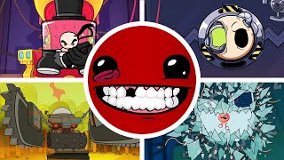 Super Meat Boy Forever  All Bosses  Ending [upl. by Magbie]