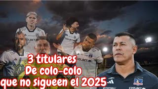 Los Tres Titulares que Abandonarían ColoColo en 2025  quotNoticias del Centenarioquotcolocolohoy [upl. by Nalod]