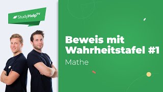 Aussagenlogik  Nachweis mit Wahrheitstafel  Beispiel 1 StudyHelp [upl. by Slinkman521]