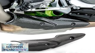 Z900 Motorcycle Exhaust System Middle Link Pipe Carbon Fiber Heat Shield Cover Review [upl. by Aikkin]