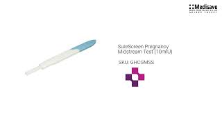 SureScreen Pregnancy Midstream Test 10mlU GHCGMSS [upl. by Tarrel247]