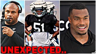 Raiders Antonio Pierce GIVES UPDATE on Malcolm Koonce [upl. by Berghoff]