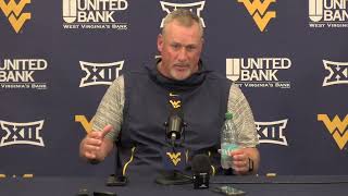 WVU Football Matt Moore Press Conference  Aug 7 2024 [upl. by Eicyak]