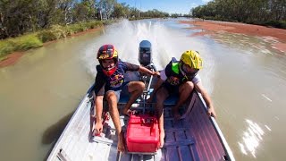 Racing SoupedUp 30hp Dinghies  Riverland Dinghy Derby [upl. by Aralc]