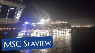 MSC Seaview Cruise Ships Departure from Palma Mallorca [upl. by Yardley]