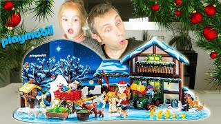 Calendrier de lAvent Playmobil 2017  Ferme et Père Noël On ouvre tout le même jour  Unboxing [upl. by Yorke989]