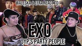 Waleska amp Efra react EXO엑소 BoomerangSunday MorningCreepPower JYPs Party People REACTION [upl. by Analart]