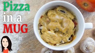 Vegan Pizza In a Mug  Easy Food Hack Idea [upl. by Ojela]