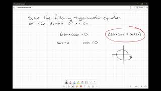 Solve 6sinxcosx0 in radians over the first rotation [upl. by Aguie]