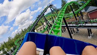 ALL NEW Midnight Flyer Roller Coaster 4K POV  Santa’s Village New Hampshire No Copyright [upl. by Akimik244]