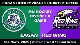 20241109 MN Hockey Dist 8 Reg Season Eagan SQ B1 Green v Red Wing [upl. by Mersey]