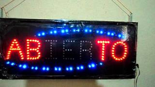 Letrero LED ABIERTO [upl. by Arlinda]