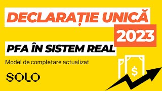 Model completare Declarație Unică 2023 pentru PFA în Sistem Real [upl. by Sivek120]