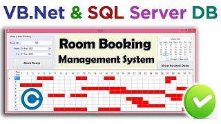 Hotel Rooms Booking System with Calendar View  VBNET Project [upl. by Letty]