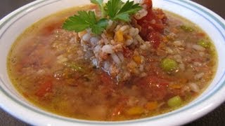 Beef Barley Soup Recipe [upl. by Llekcm353]