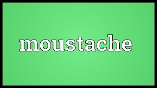 Moustache Meaning [upl. by Bonns253]