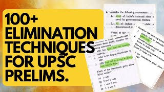 100 UPSC Prelims elimination techniques [upl. by Euqinim]