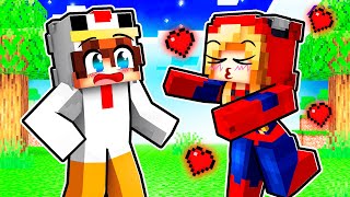 BISOUS avec La PRINCESSE des SUPER HERO sur Minecraft [upl. by Brelje]