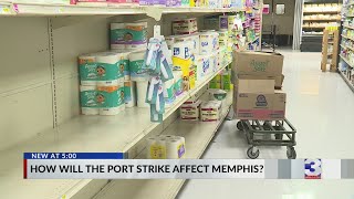 Shoppers empty shelves amid port workers strike [upl. by Sinnard]