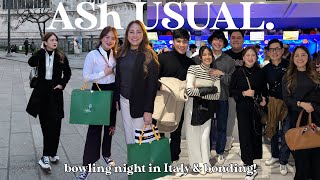 AShUSUAL BOWLING NIGHT IN ITALY amp BONDING  ASHLEY SANDRINE [upl. by Paloma]