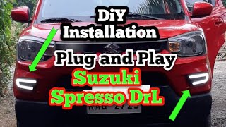 SUZUKI SPRESSO FOGLIGHT DRL DAY RUNNING LIGHT DIY installation [upl. by Sioled]