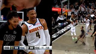 Russell Westbrook trash talks Nets then instantly misses a wide open dunk 😭 [upl. by Tartaglia]