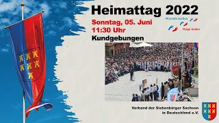 Kundgebung vor der Schranne Pfingstgruß  Heimattag der Siebenbürger Sachsen 2022  Dinkelsbühl [upl. by Llenehc]