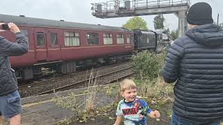 steam train leaving port talbot parkway Black Stanier 5 44871 [upl. by Angelia]