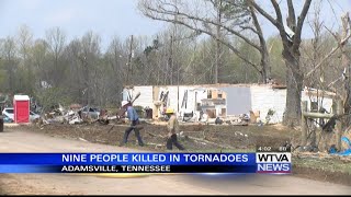 Nine people killed by tornadoes in McNairy County Tennessee [upl. by Atinaw700]