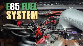 E85 BlowThrough Carburetion Fuel System For Boost 400sbc supercharged v8s10 [upl. by Eciuqram]