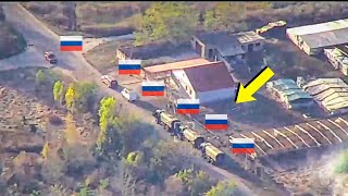 HIMARS destroys a huge Russian convoy with precise hits The Best Moments [upl. by Arika]