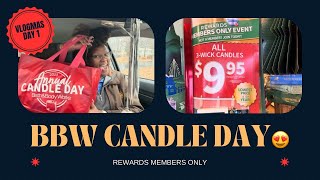 VLOGMAS✨Bath and Body Works Candle Day 2023✨MissNaturalShay [upl. by Mapes181]