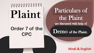 What is Plaint and its Particulars under CPC  Order 7 Rule 19  CPC [upl. by Mail683]