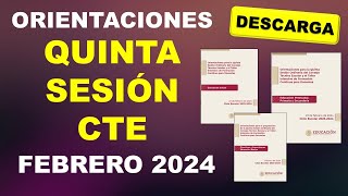 Quinta sesión de Consejo Técnico Escolar CTE febrero 2024 [upl. by Adnawahs]