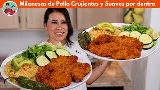 Milanesas de Pollo Saludables VS en Aceite Suaves por dentro Crujientes por Fuera  la mejor receta [upl. by Asilam157]