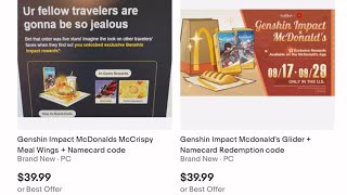 They’re selling GENSHIN MCDONALDS CODE🤡 [upl. by Ellegna]