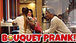 BOUQUET PRANK PAHIYA IN PUBLIC HAHAHA [upl. by Nahgem]