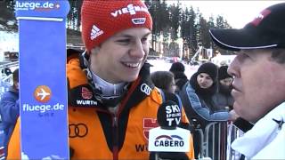 Andreas Wellinger im Interview  Titisee Neustadt 13122013 [upl. by Kinemod]