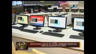 24 Oras Quick count center ng PPCRV handanghanda na para sa eleksyon sa Lunes [upl. by Anawak317]