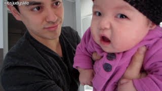 JULIANNAS FIRST MILESTONE  February 09 2013  itsjudyslife vlog [upl. by Stewardson551]