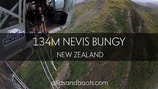 Jumping the 134m Nevis Bungy the longest in New Zealand [upl. by Orhtej262]