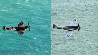 RollsRoyce Merlin Spitfire vs RollsRoyce Griffon Spitfire quot Which Sounds the Best quot [upl. by Mercola]