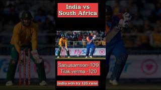 India vs South Africa t20 highlights  ndia won by 135 runs sanjusamson tilakvarma indvssa [upl. by Innig]