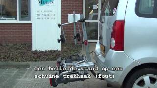 MovaNext fietsendrager  Instructie afstellen op een schuine trekhaak [upl. by Meagher]